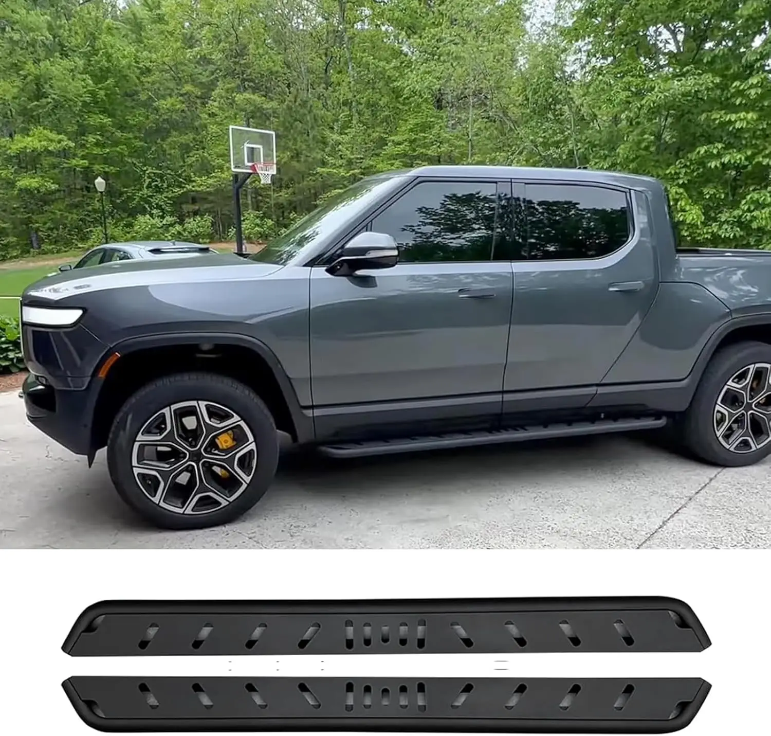 

2Pcs Running Boards Intended for R1T Side Steps Nerf Bars Pedals Compatible with R1T 2022 2023 2024 Accessories