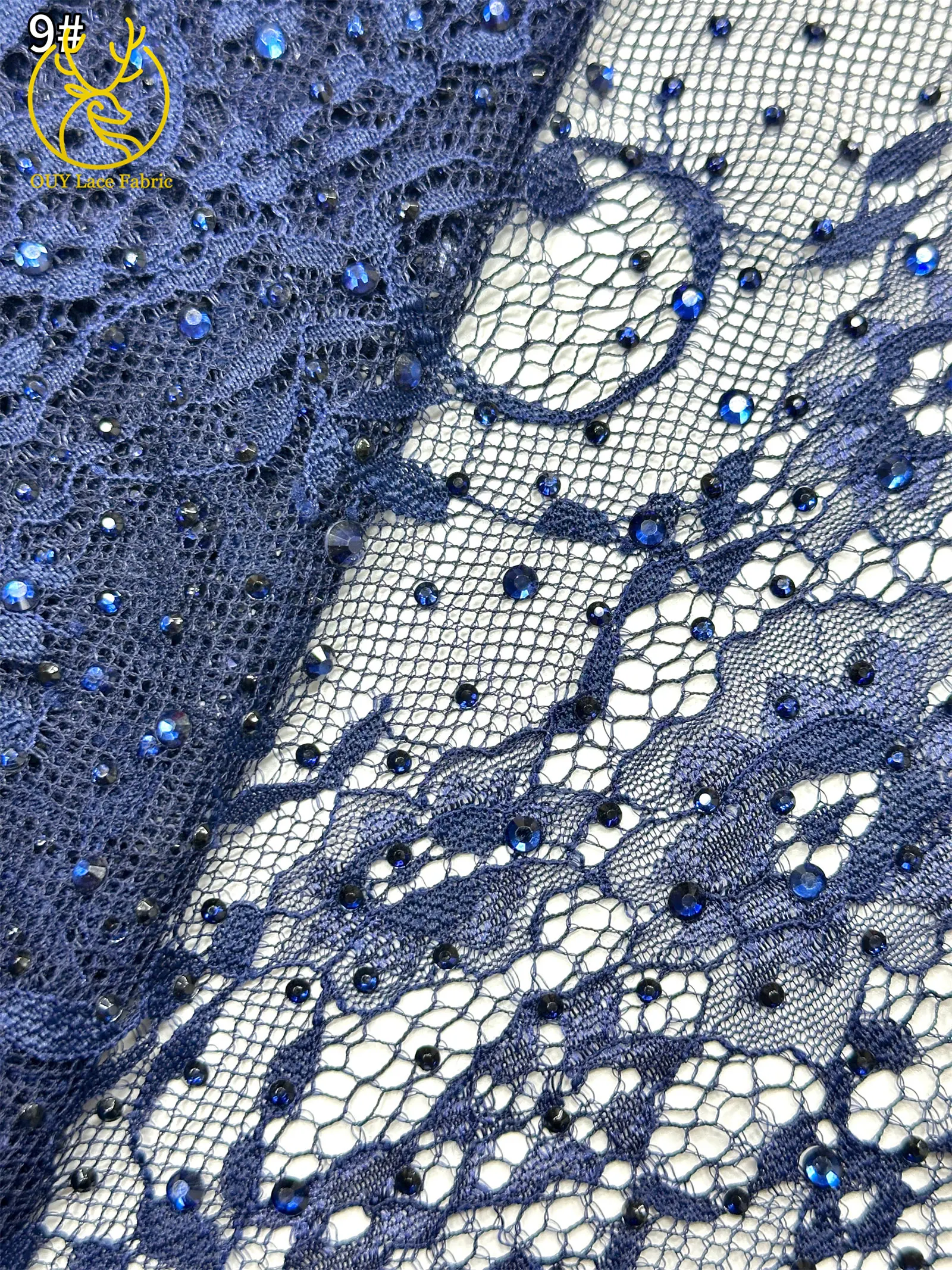 5 Yards französische Stickerei-Tüll-Diamantspitze, nigerianische afrikanische Pailletten-Perlen-Spitze für Damen, Partykleid, Hochzeitskleid, Nähen – Detail 28