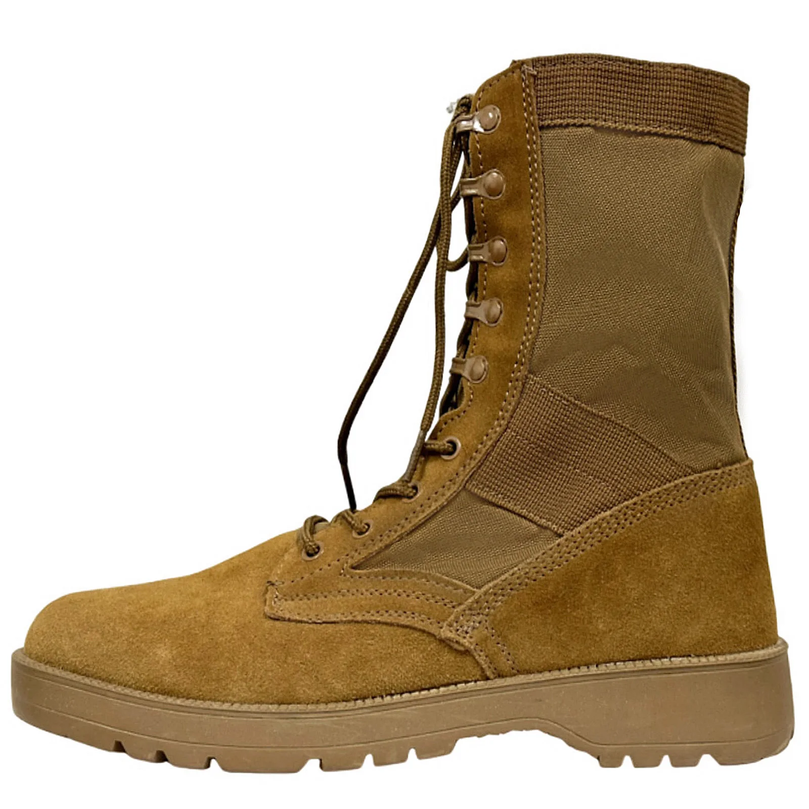 Botas tácticas de cuero genuino para hombre, Botas de desierto para combate al aire libre, zapatos de senderismo ligeros antideslizantes, Botas