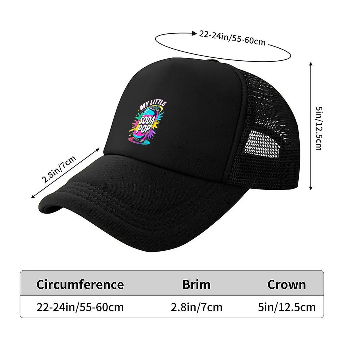 My Little Soda Pop Graphic 2026 Mesh Baseball Cap