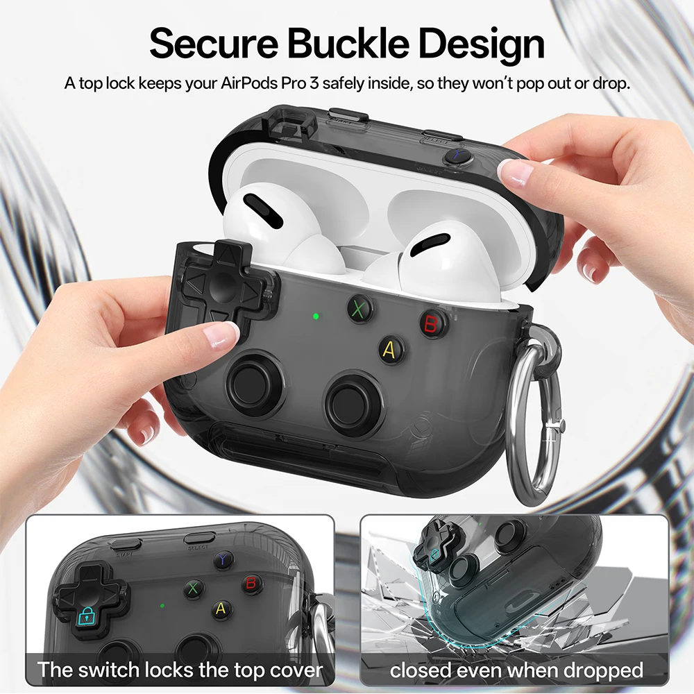 For AirPods Pro 3 Case Creative Stand Holder Gaming Headphone Cover For AirPods Pro 2 2nd Pro3 Pro2 4 Pro Cases Sleeve With Hook - view 3