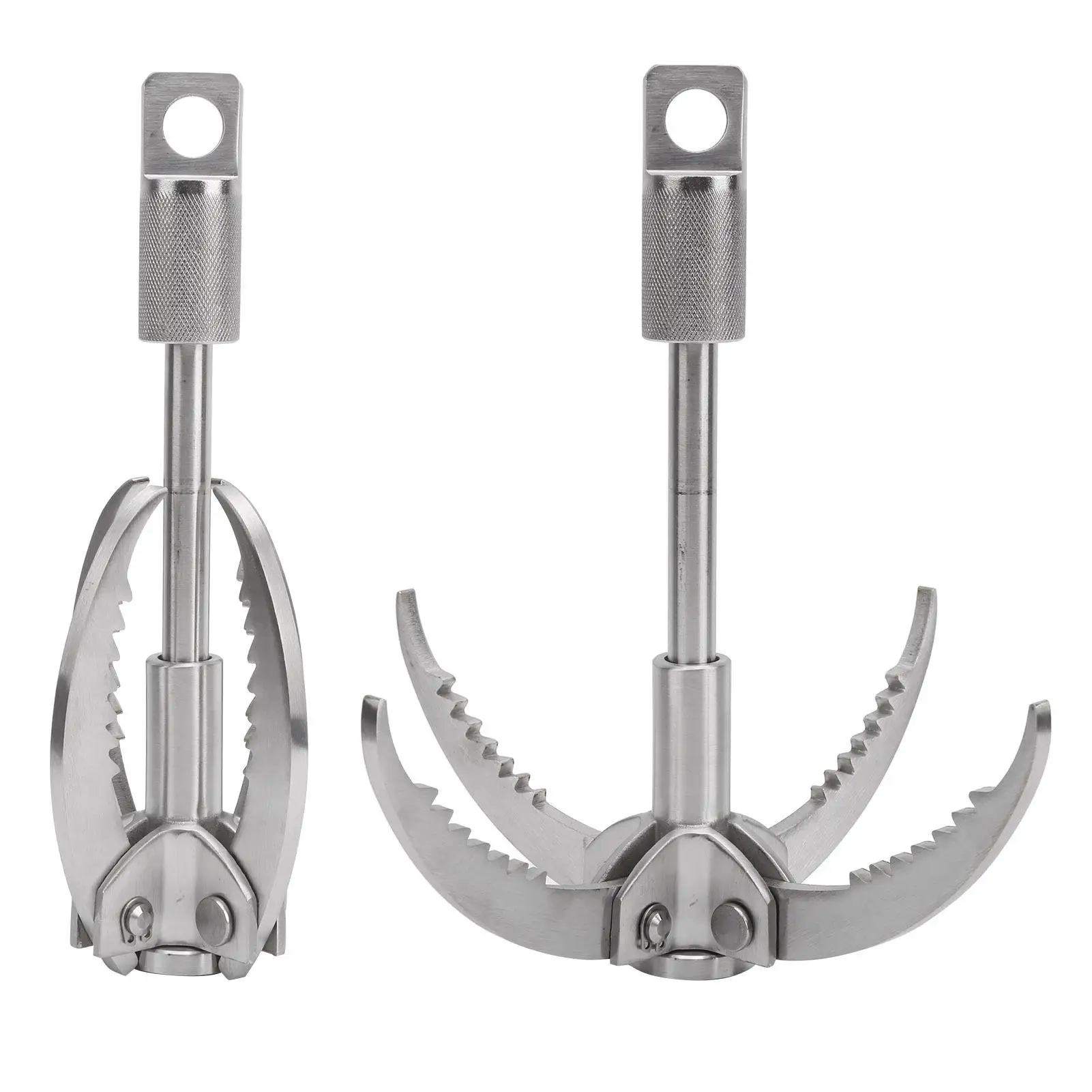 Foldable Stainless Steel Grappling Hook with 3/4 Claws - Outdoor Climbing & Rescue Gear