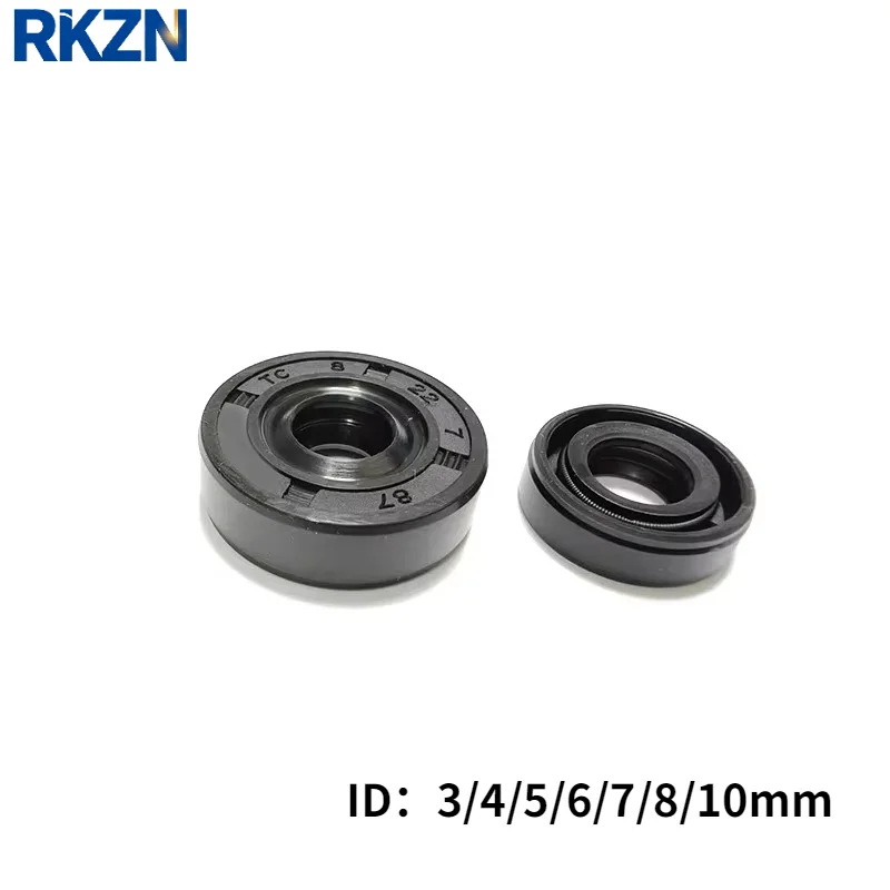 10PCS Miniature Skeleton Oil Seal NBR Nitrile Butadiene Rubber ID 4 5 6 7 8 9mm OD 12-34mm Thickness 4-10mm