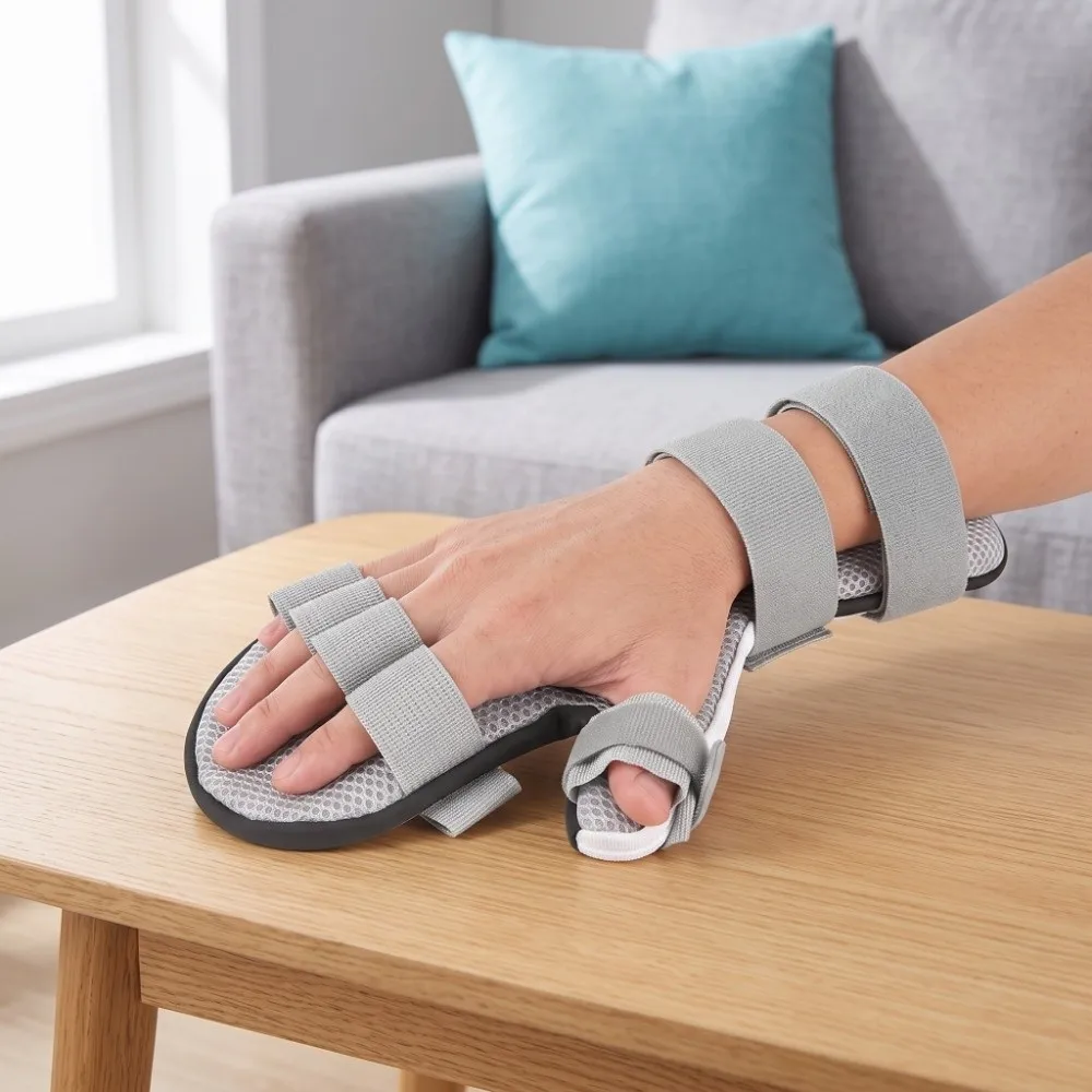 Orthotic Detachable Wrist Support Splint Breathable Adjustable Finger Splint Bendable Lightweight Finger Spreader Rehabilitation