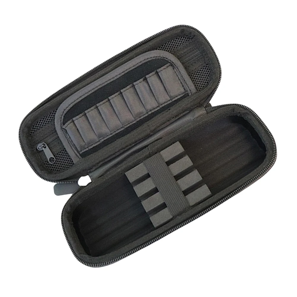 Compact EVA Darts Organizer Pouch with Mesh Dividers and Elastic Bands for Shafts Flights Tips and 3 Darts 8.27 x 3.35 x 1.97 in