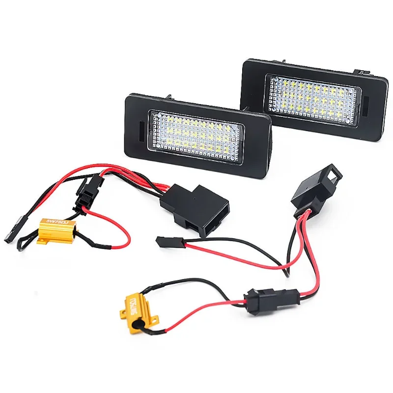 

12V LED Number License Plate Light Lamps White Led CANBUS Car No Error for Porsche Panamera 2010-up Number Lamps Car Accesorios