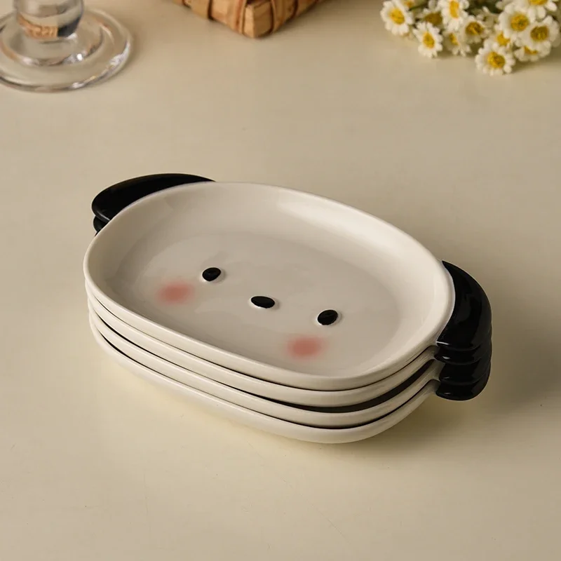 Plato de pan de cerámica, plato con forma de perro pequeño, mini plato de fruta bonito, plato de postre, 1 ud./2 uds.
