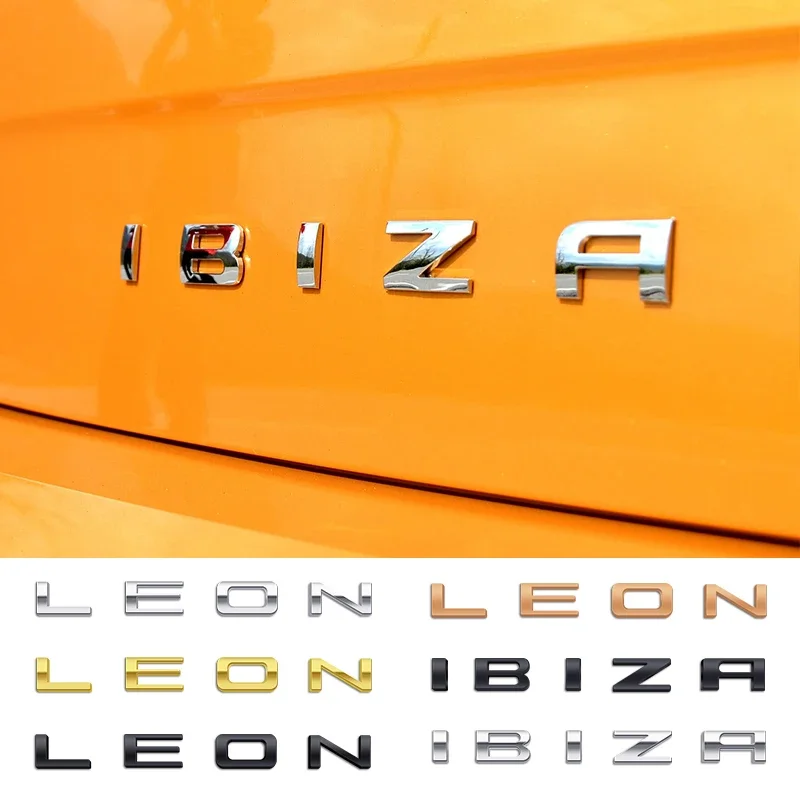 1 قطعة ل إيبيزا 6L 6J رسالة شعار ثلاثية الأبعاد الشارات ملصق الخلفي الجذع شارة شعار اكسسوارات معدنية لمقعد إيبيزا ليون كوبرا ألتيا