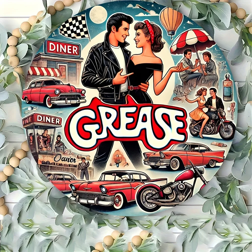 Vintage Logo - Classic Rock Movie Nostalgic Decor for Bars, Bar Decor | Vintage Movie Decor | Durable Metal Logo