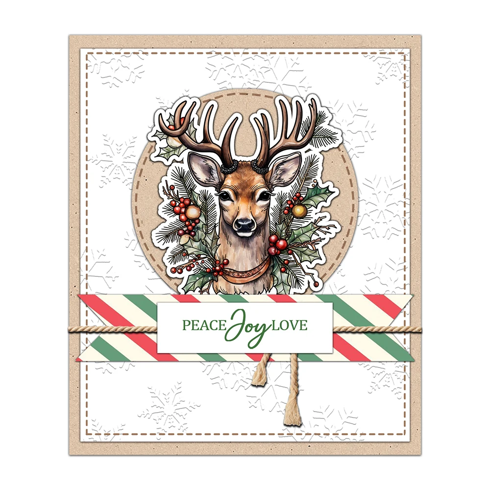 Mangocraft Merry Christmas Reindeer Gifts Clear Stamps DIY Scrapbooking Supplies Silicone Stamps For Card Making Albums Decor