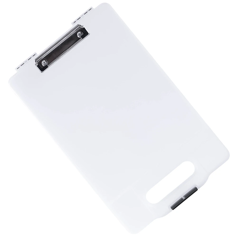 1pc Portable File Organizer Transparent Large Capacity Writing Pad Storage Box A4 Papers Openable Clipboard Case Pen Slot Wall