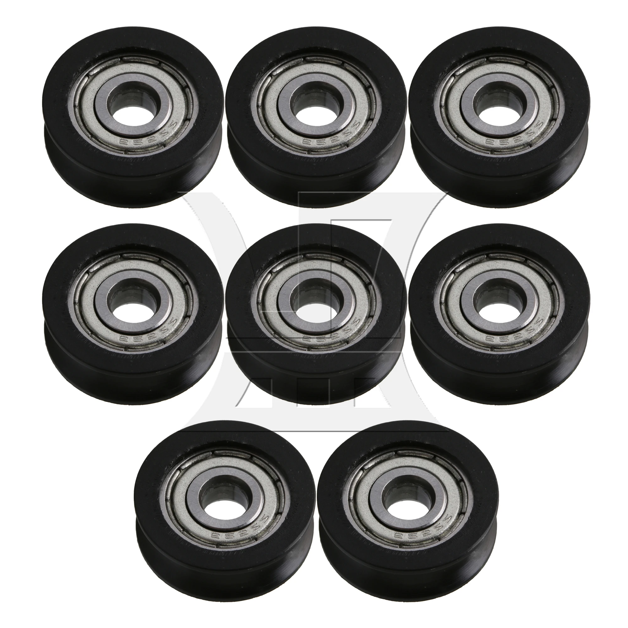

8pcs U-Shape Bearing Pulley Wheel for Door and Window Hardware 5x20x7mm Black