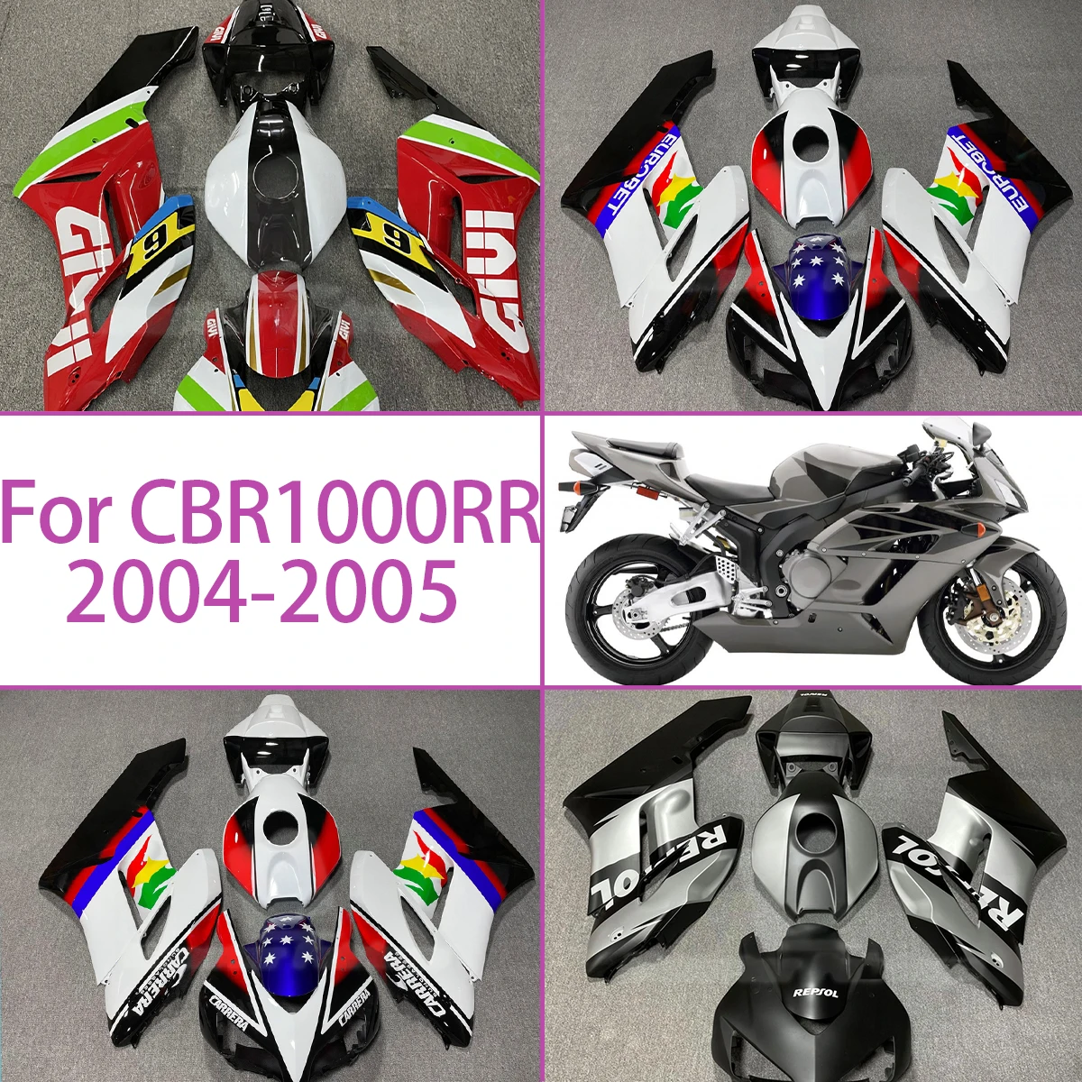 

Высококачественные обтекатели для Honda CBR1000RR 2004 2005, сменный комплект обтекателей для мотоцикла 04 05, комплект обтекателей CBR 1000RR