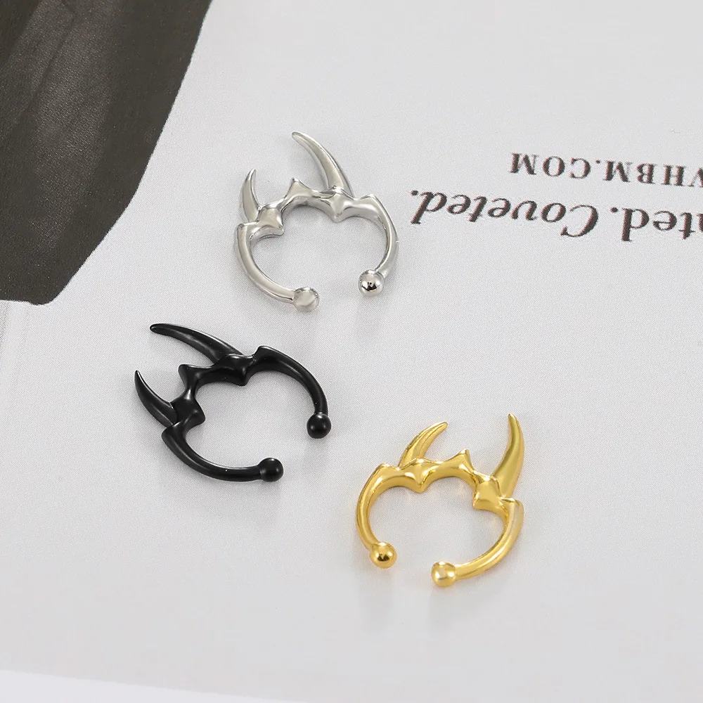 1PC Gothic Irregular Horn Nose Clip Fake Septum Piercing Non-pierced Nose Piercing Nose Ring Simple Fake Body Pircing