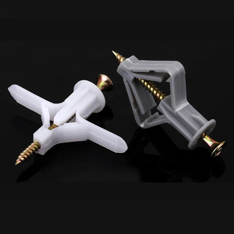 Nylon Aircraft Shape Butterfly Type Plastic Gypsum Board Anchors Drywall Fixings Screw Curtain Wall Gypsum Outlet Expansion Tube