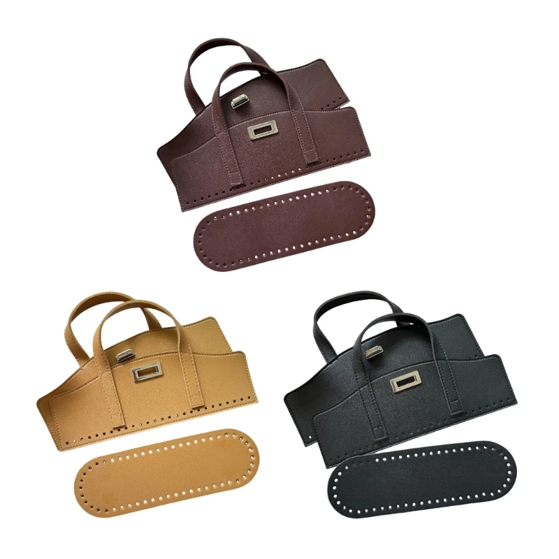 X5XA DIY Woven Straw Bag Accessory With Double Handles And Sturdy Base For Creative Crafting And Daily Use