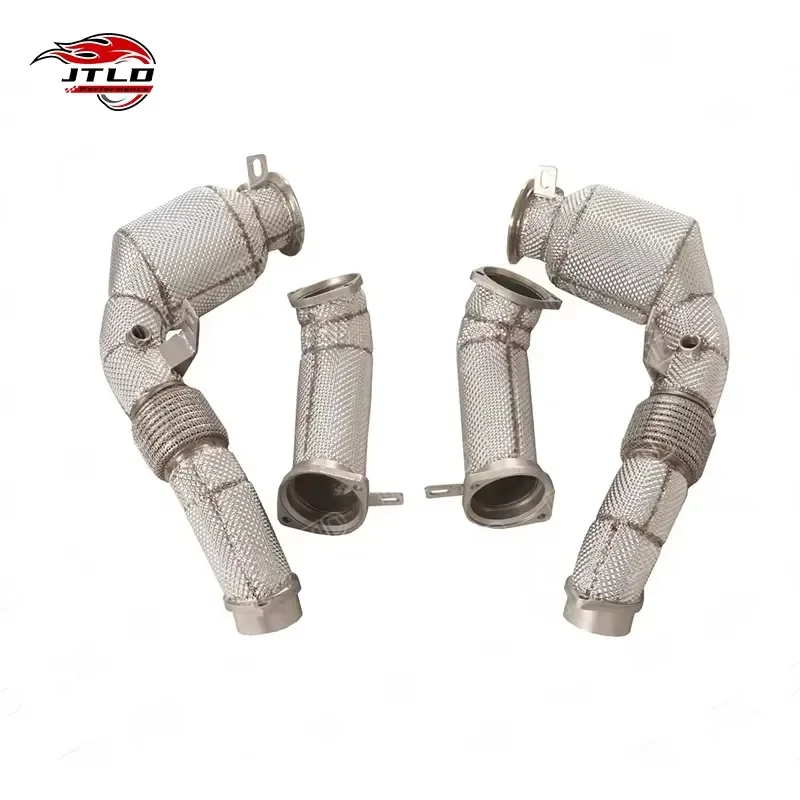 Factory Direct T304 Stainless Steel Downpipe for BMW X6M F96 4.4T | High Flow Exhaust Head Pipe | OEM Fitment Plug and Play