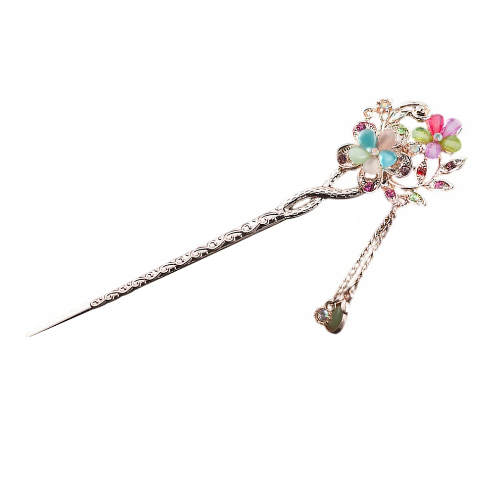 

Vintage Hairpin Chinese Style Hair Sticks Bridal Accessories Chopstick Traditional Flower Sticks Suitable Thick Long Hair