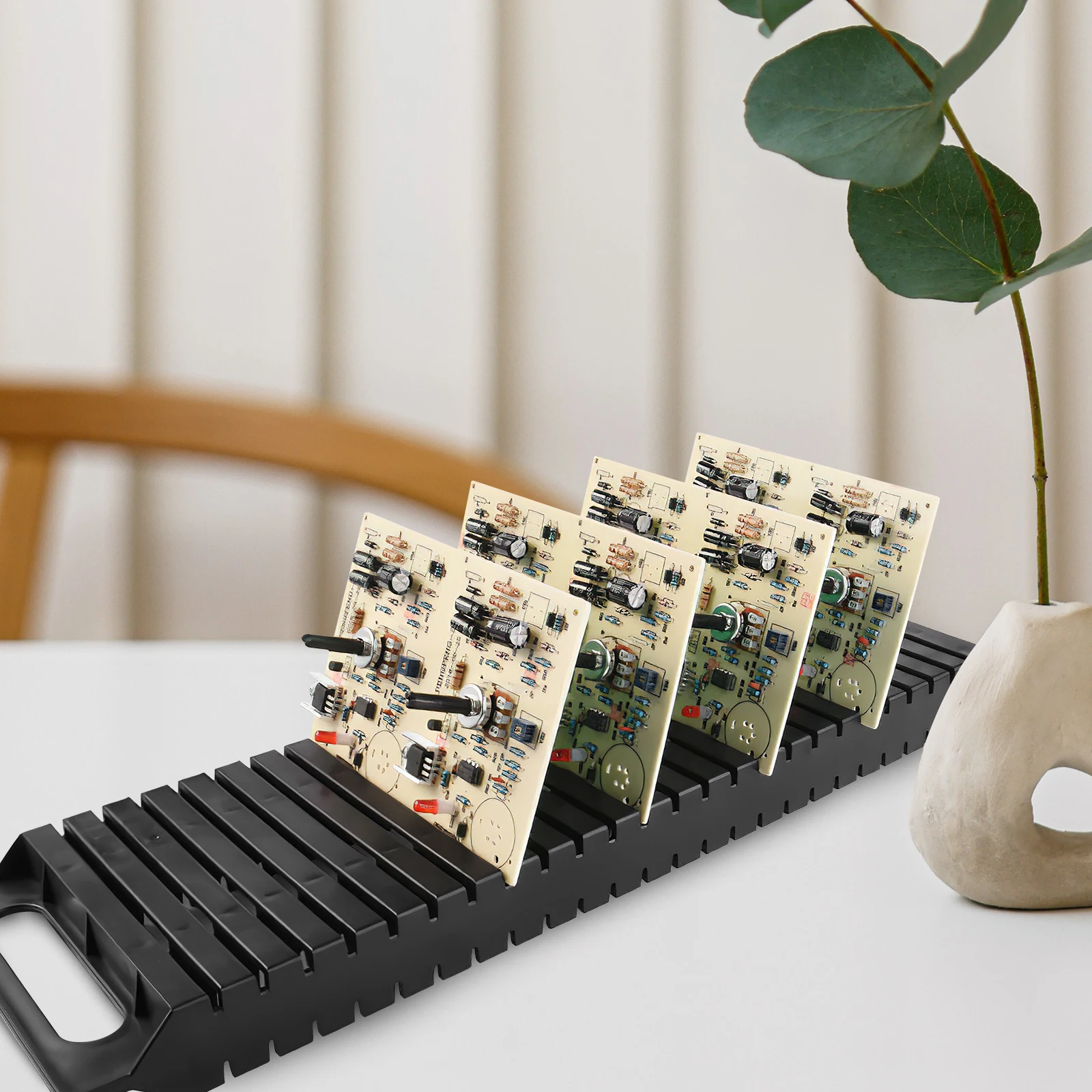 

3pcs Bar Esd Circulation Shelf Circuit Board Holder Pcb Rack ESD Circulation Shelf PCB Tray Slot Rack Storage Stand