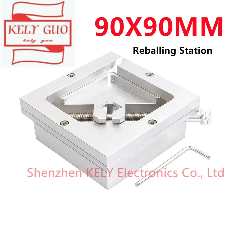 90x90mm BGA PCB Chips Solder Ball Rework Repair Jig BGA Reballing Station Stencils Template Holder Fixture for BGA Reballing