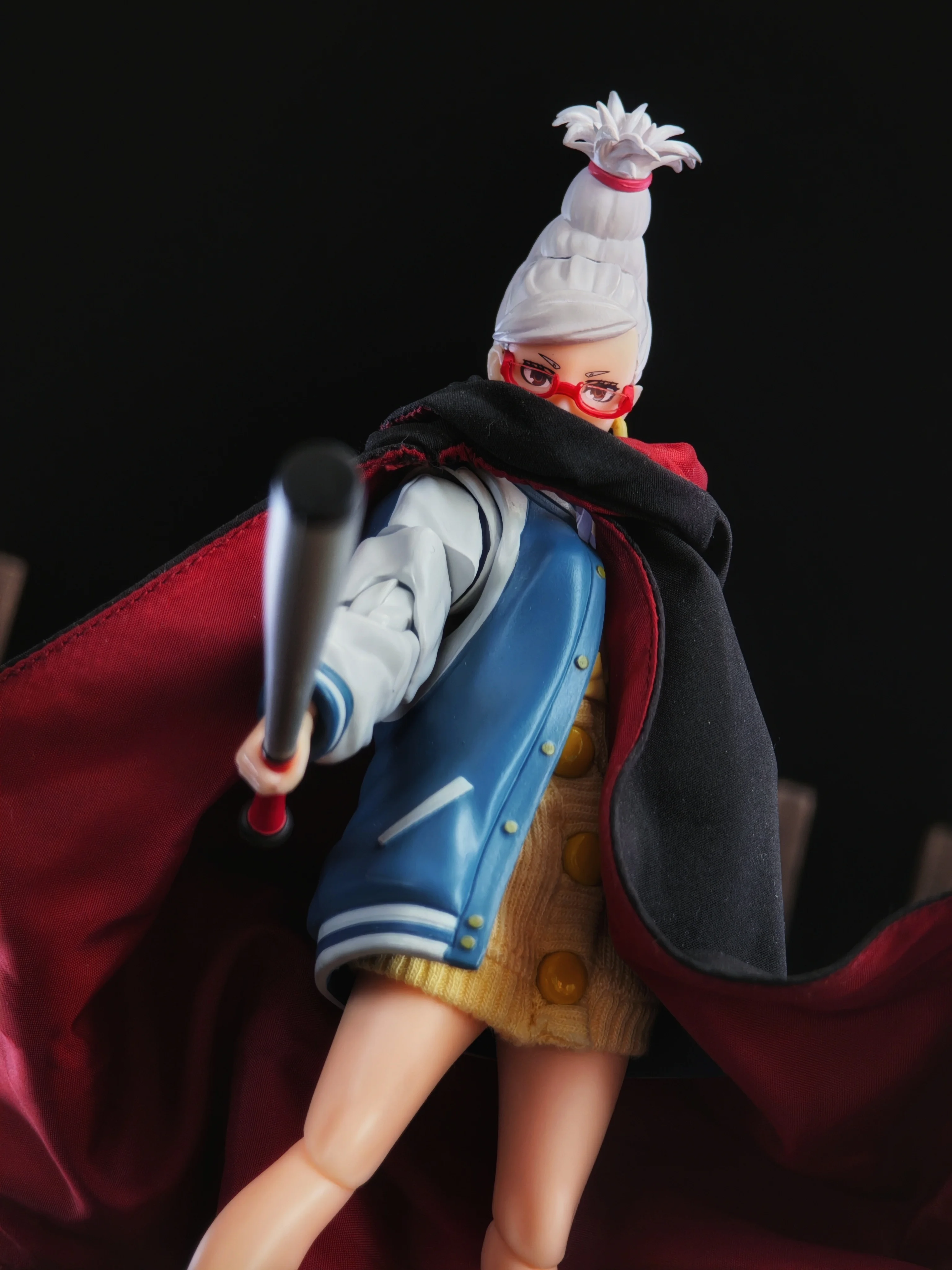 Handmade 1/12 Scale Fashion Versatile Hooded Cape Yellow Knitted Skirt Accessories Fit 6inchs SHF dandadan Action Figure Body