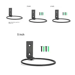 Único Anti-cracking Flowerpot Holder Ring, Metal Planter Hanger, Gancho montado na parede para varanda, resistente