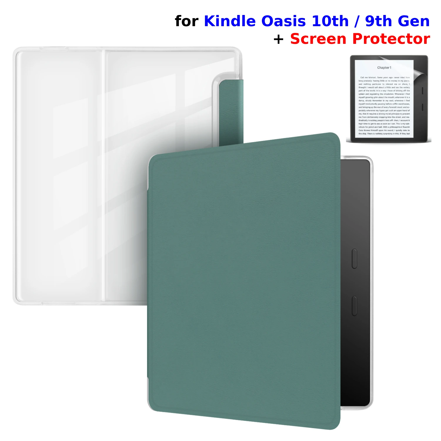 For Kindle Oasis 10th Generation Case 9th Gen + Screen Protector