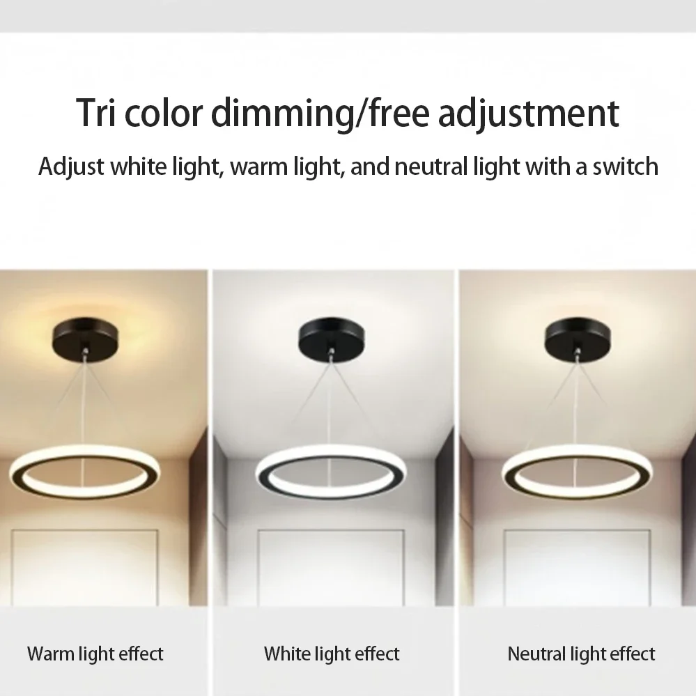 LED Ceiling Lamp 3color in one lamp Modern Style Chandelier Bedroom Light Surface Installation AC85-265V aisle Dining Room Lamp