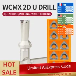 1pc WC Indexable 2D Drill Bit C25-2D14-WC03 C32-2D30-64WC05 CNC Lathe Tool Indexable U drill For WC03 WC05 WC06 Carbide Insert