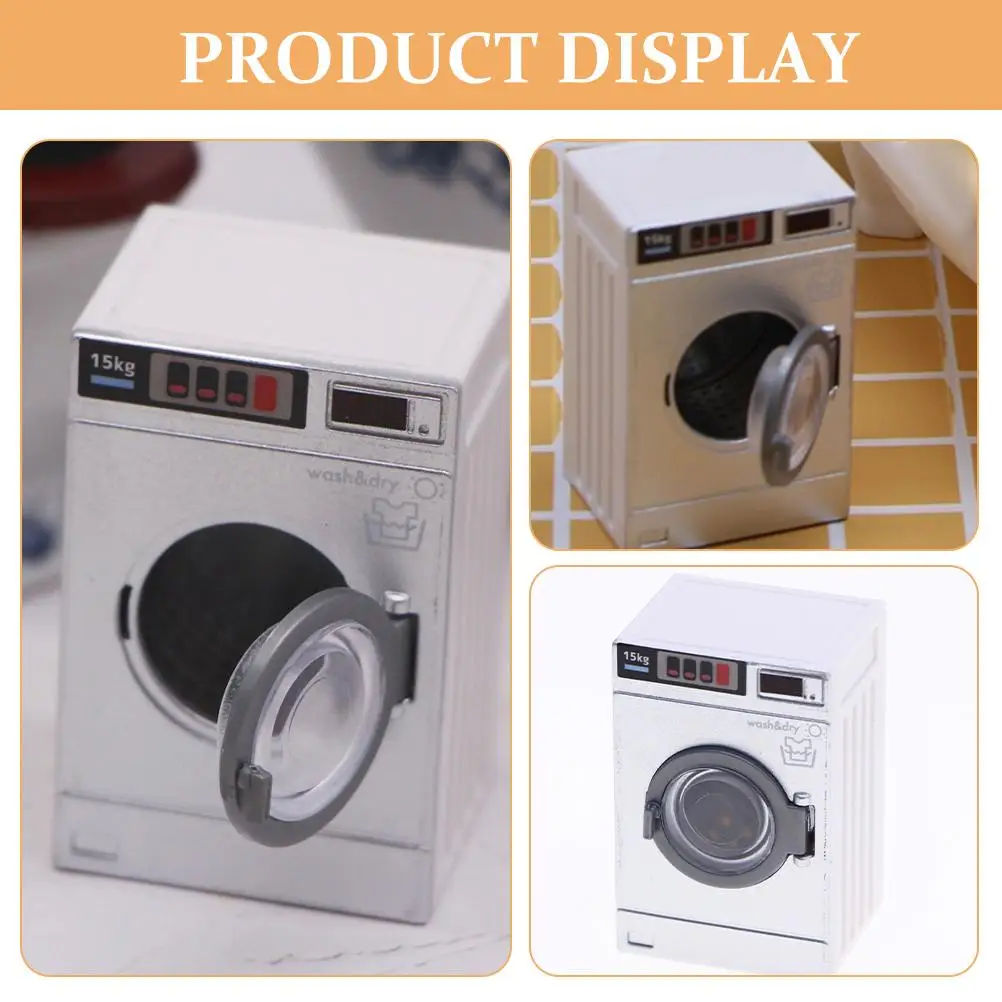 Mini Washing Machine Model Baby Toys Dollhouse Electrical Appliance Toddler