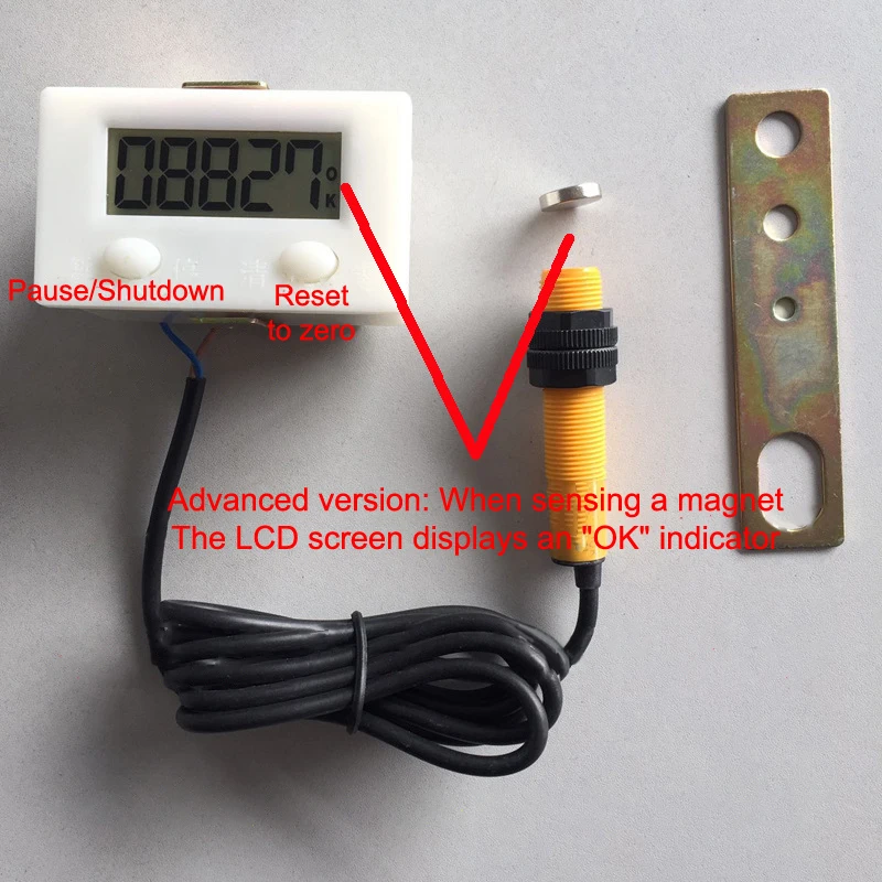 Electronic Digital 5 Display Counter Proximity Industrial Magnetic Sensor Switch Punch Counter Automatic Induction Counter