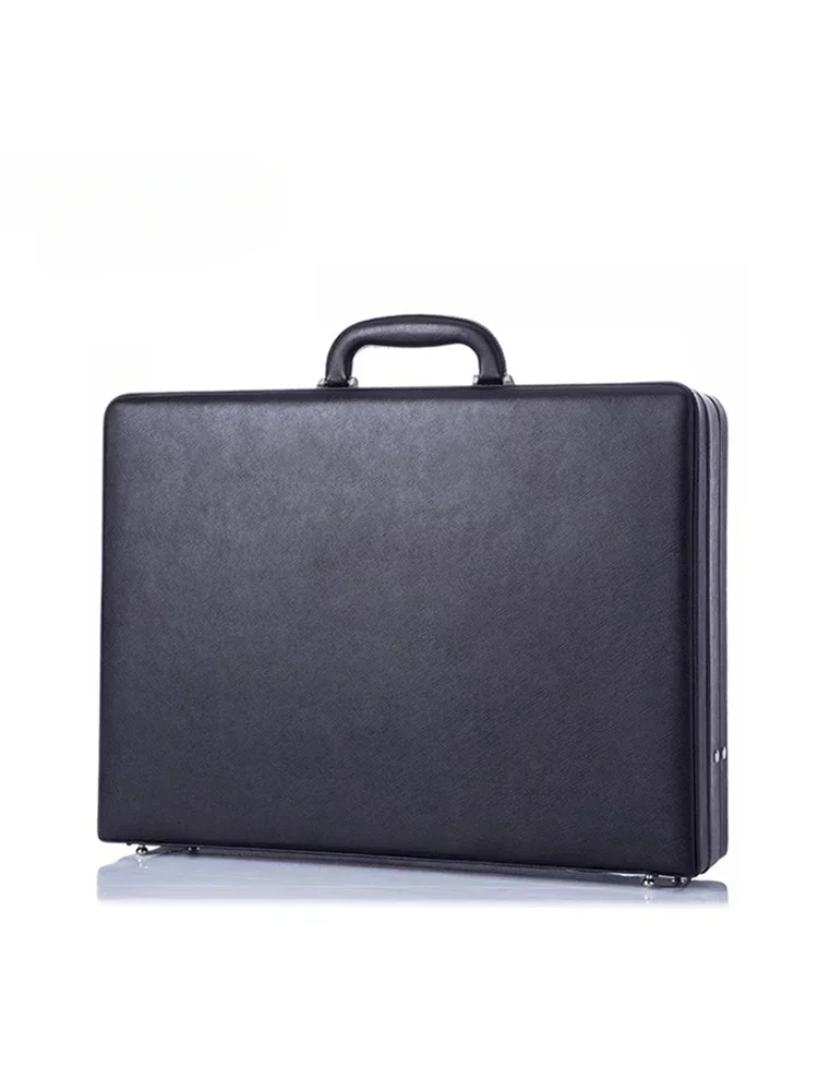 

To First Layer Cowhide Briefcase, Business Classic Suitcase, Male And Female Password, Computer Case, File Bag, Cash Box