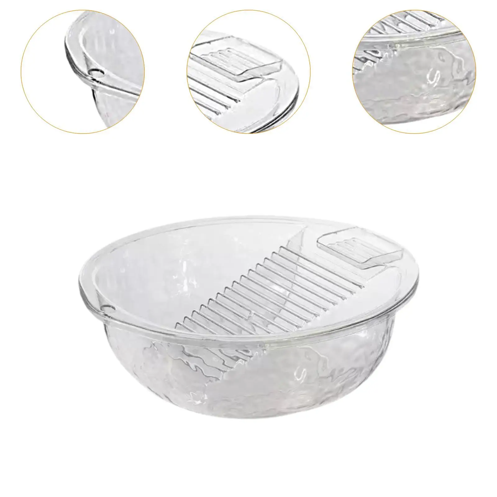 Umywalka z wbudowaną przenośną, antypoślizgową umywalką