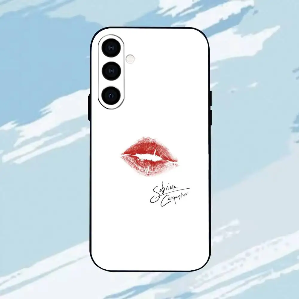Singer S-Sabrina C-Carpenter Phone Case Black Silicone Soft For Samsung Galaxy A73,A72,A71,A70,A53,A52,A51