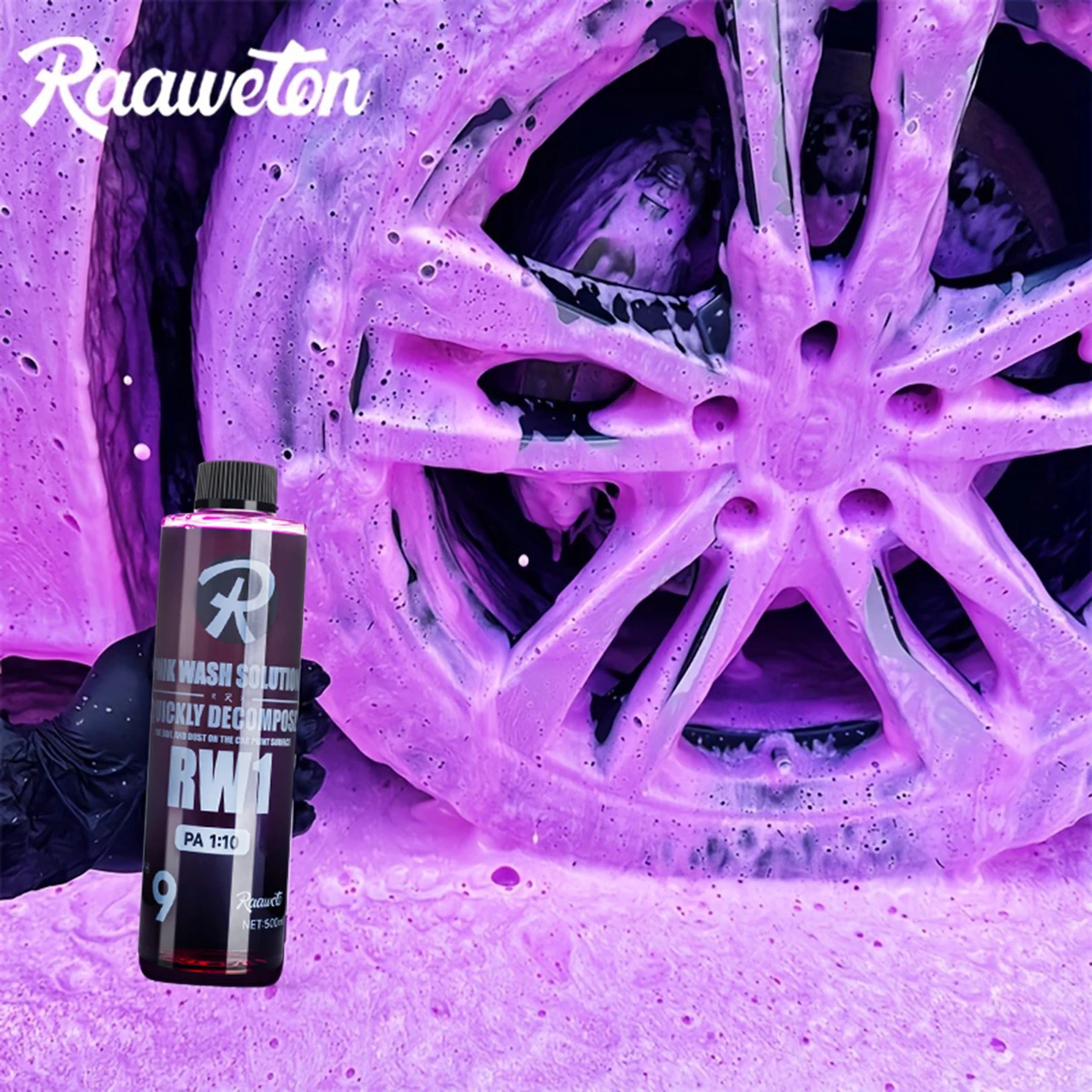 2024 RW1 Car Accessoires Pink Snow Foam Car Wash Grape Fragrance Thick Lather For Deep Cleaning Ceramic Coating Paint Care Car