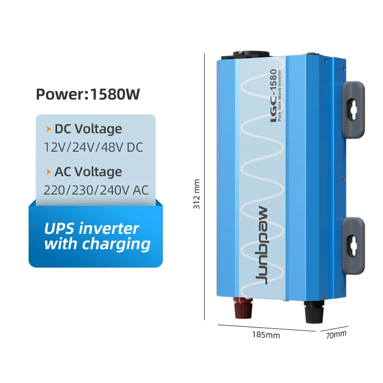 UPS Power Inverter With Charger 12V/24V/48v To 220V/230V240v 1kw/1.5kw/2kw/3kw/5kw Pure Sine Wave Inverter Battery Charger