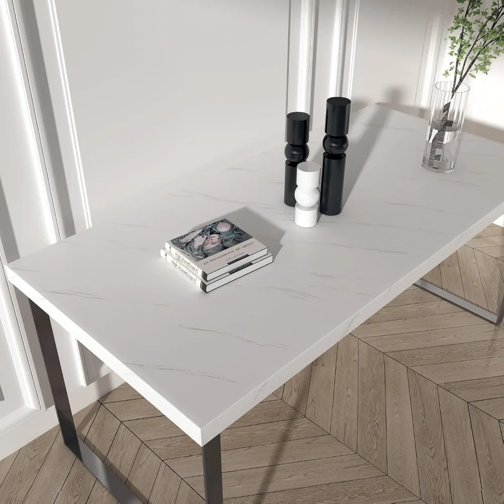 ورق جدران قابل للتقشير واللصق من الرخام الأبيض مقاوم للماء ذاتي اللصق لأسطح الكونترتوب والرش الخلفية، 36 × 160 بوصة، اتصال رخامي P #6