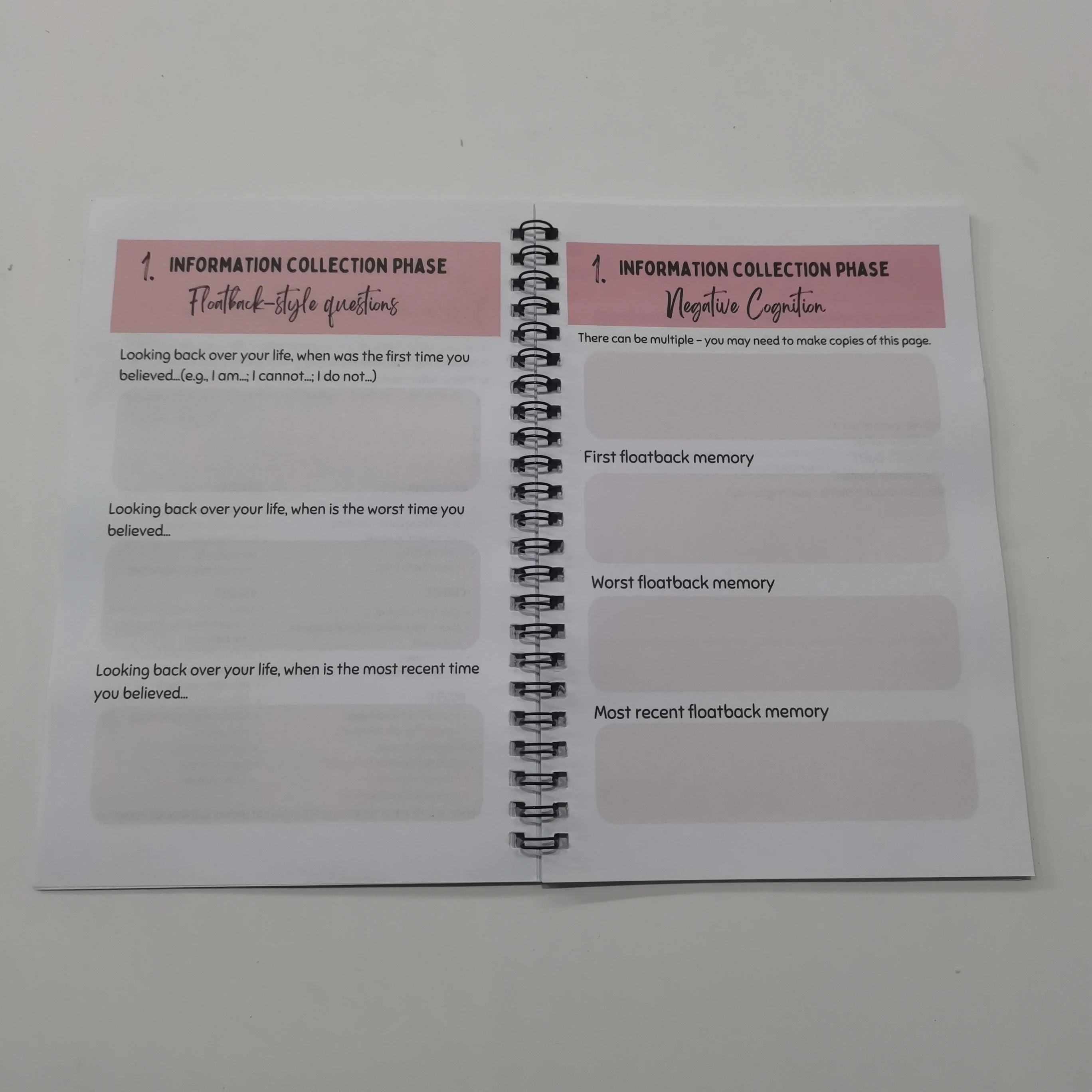 8 phases EMDR therapy workbook