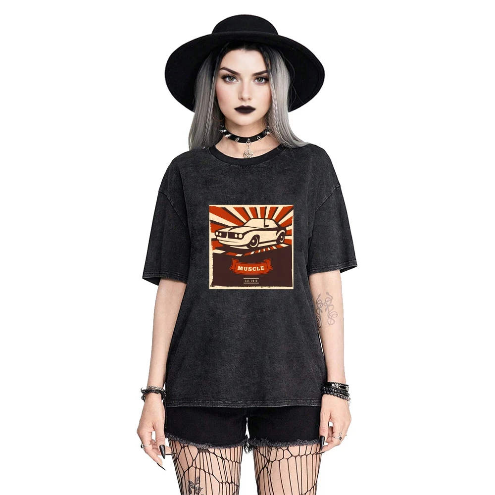 

Comfort Top Street Wear Good Trouble Tshirt Vintage Graphic Oversized Streetwear Casual Cotton Retro Style Fashion Tee Shirt Hip