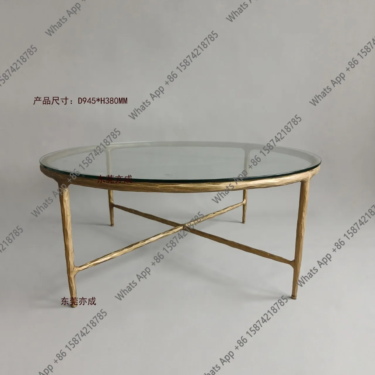 40X RH American Light Luxury Wrought Iron Coffee Table Villa Hotel Model Room Designer Forged Iron Living Room Chinese Antique