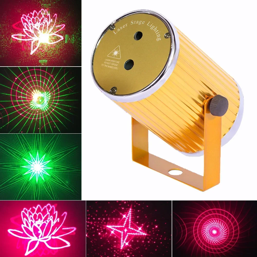 

DJ KTV Holiday Tow Yellow Flash Lamp 36 Modes RGB Laser Light LED Disco Light Projection Lamp Effect Light Stage Lights Party