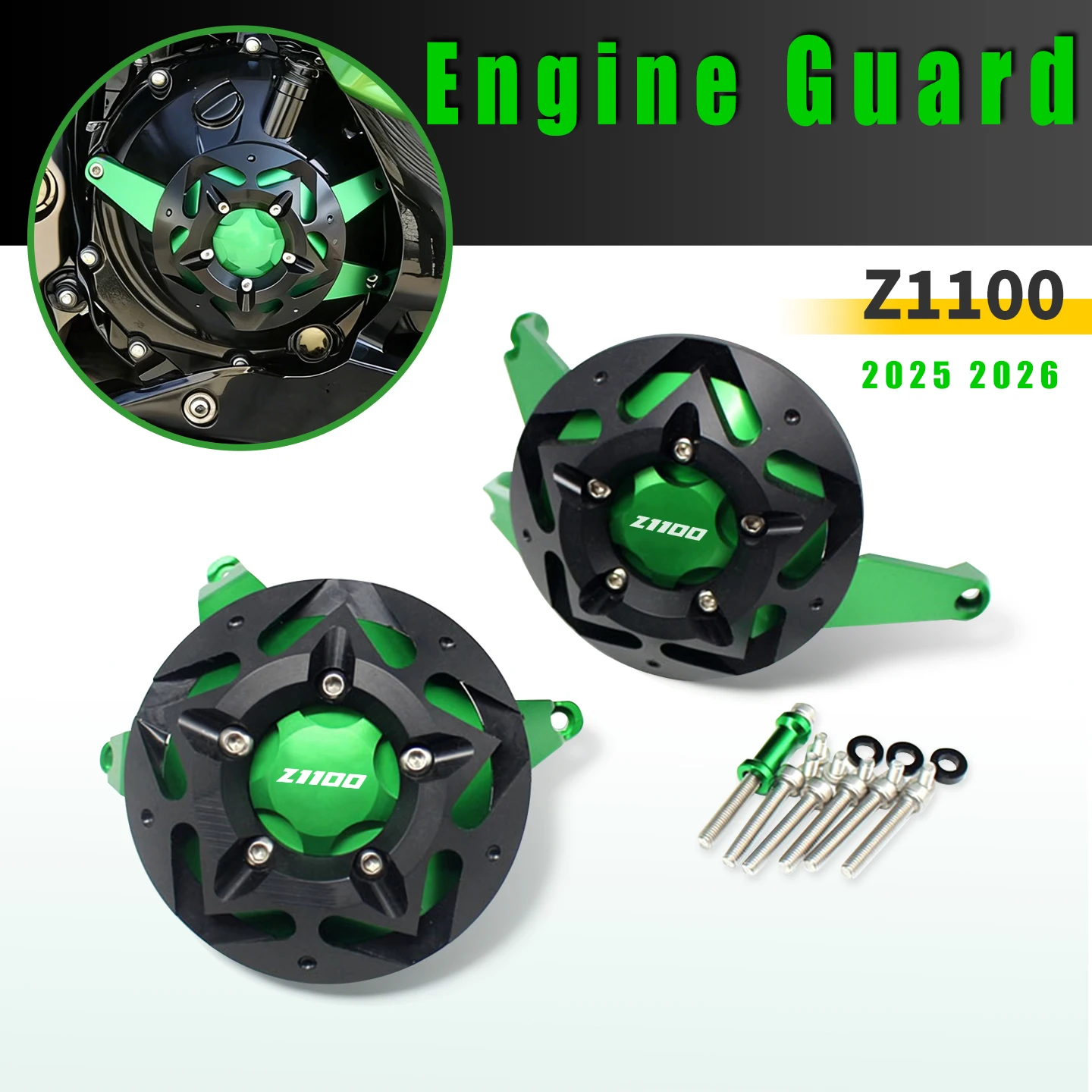

Fit For Z1100 Z1100 SE 2026 Motorcycle Accessories Engine Stator Guard Case Slider Cover Protector