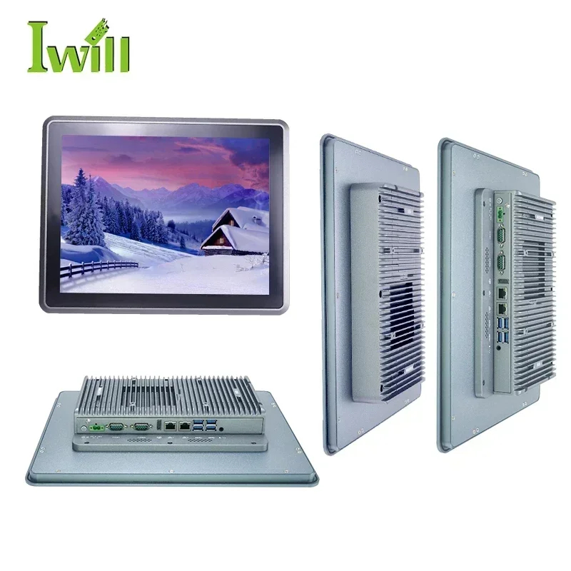 

2026 Win11 All In One Industrial Computer 4205U Dual Core 10.1 Inch Wall Mount Fanless Capacitive Touch Screen Panel Pc