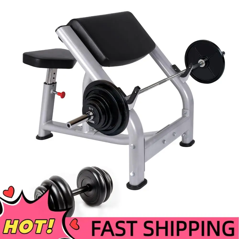 

Preacher Curl Weight Bench with Adjustable Seat Preacher Curl Weight Station for Home Gym Strength Training