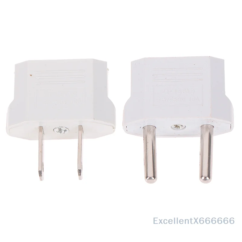 

4Pcs Two Pin Conversion Plug European Usa Eu To Us Plug Us To Eu Plug Travel Charger Adapter Converter