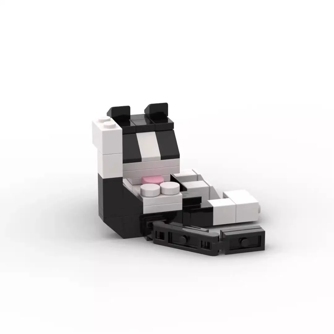 

60 шт., серия животных MOC, кирпичи, фигурки кошек, сделай сам, строительные блоки, сборка, модель, развивающие игрушки для мальчиков и девочек, детский подарок на день рождения