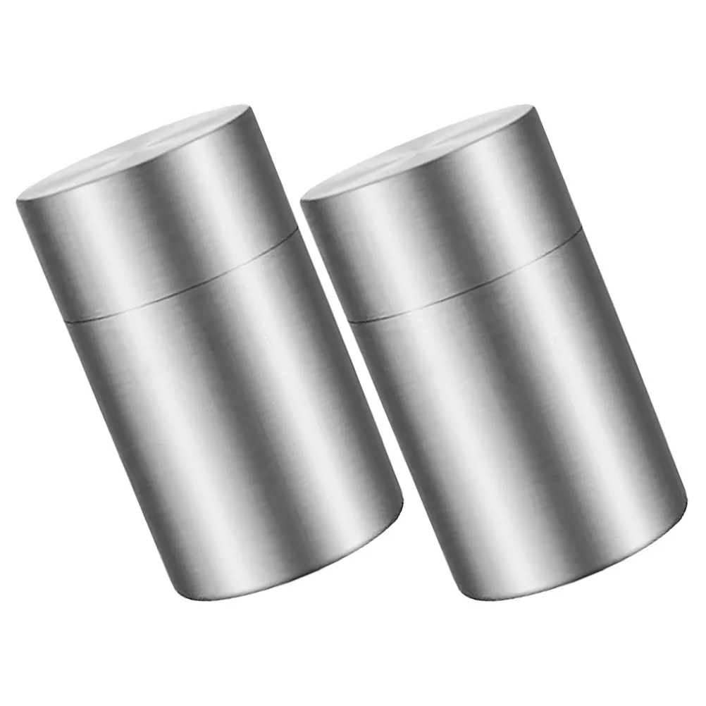2pcs-stainless-steel-airtight-canister-double-seal-storage-jar-for-tea-leaves-coffee-candy-spices-kitchen-food-storage-box