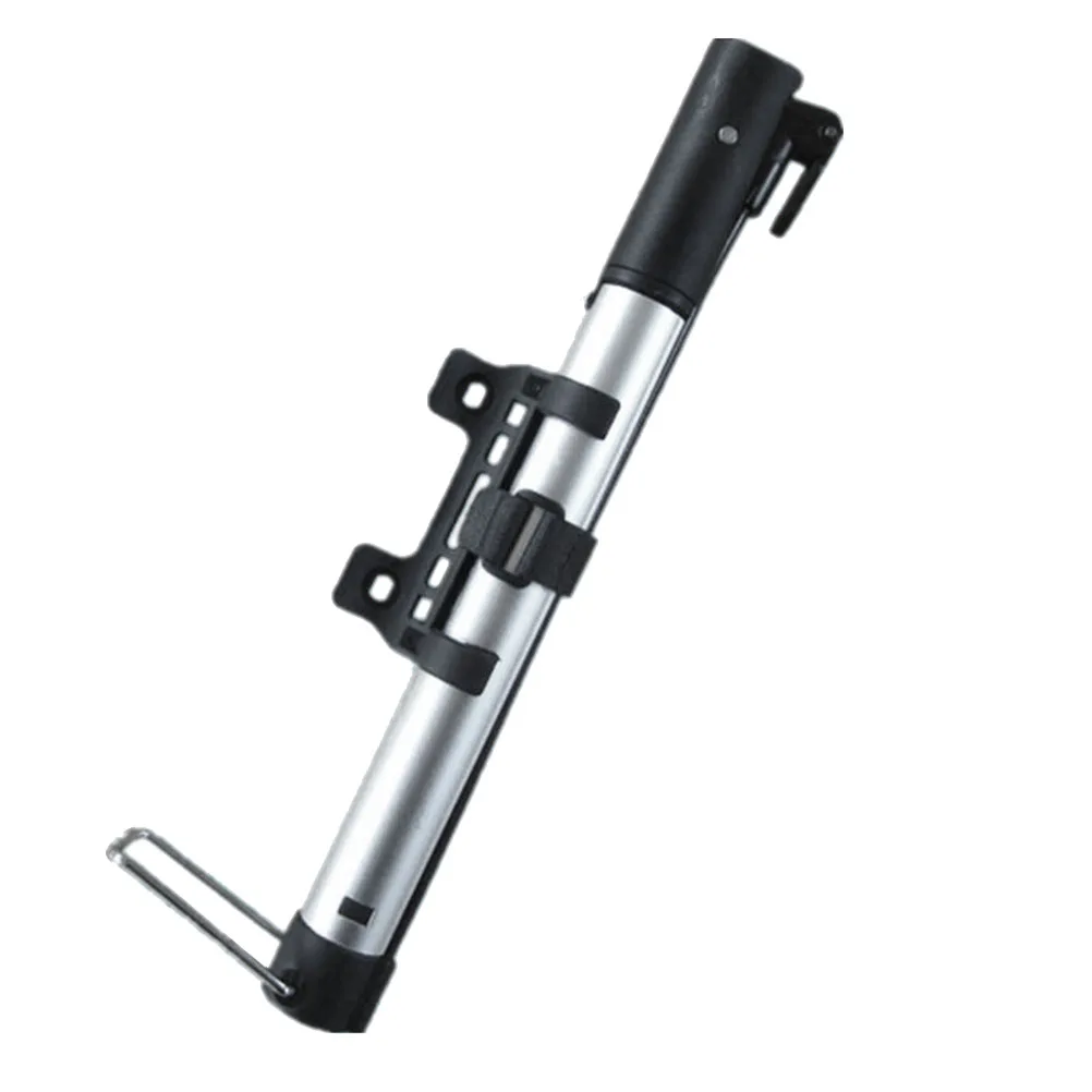 

Mini Bicycle Pump High Pressure Aluminum Handle Inflator Silver Color Pump Bike Accessories For American French Nozzle