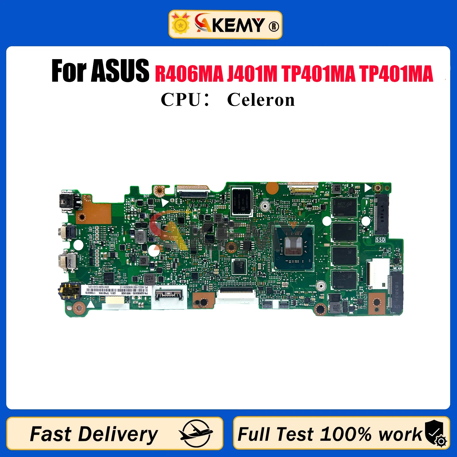 

TP401MA Laptop Motherboard For ASUS VivoBook Flip TP401M R406MA J401MA TP401MA TP401MAS TP401MAR Mainboard With Celeron CPU stk