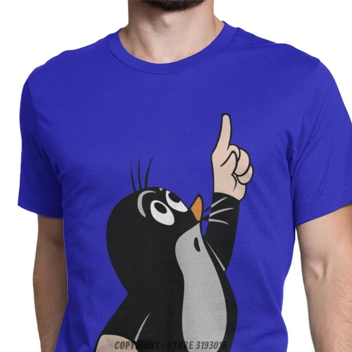 Selling Mole Fun Graphic Print T-shirt for Men 3D Printed Krtek Little Furry Cute Graphics the Best Gift